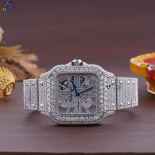 20.81 CT TDW Round Cut Moissanite Diamond men's Watch