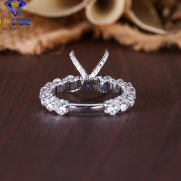 2.85 TDW Round Cut Diamond Women's Engagement Ring