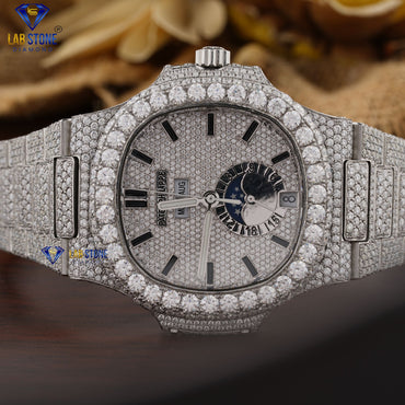 22.25 CT TDW Round Cut Men's Diamond men's Watch