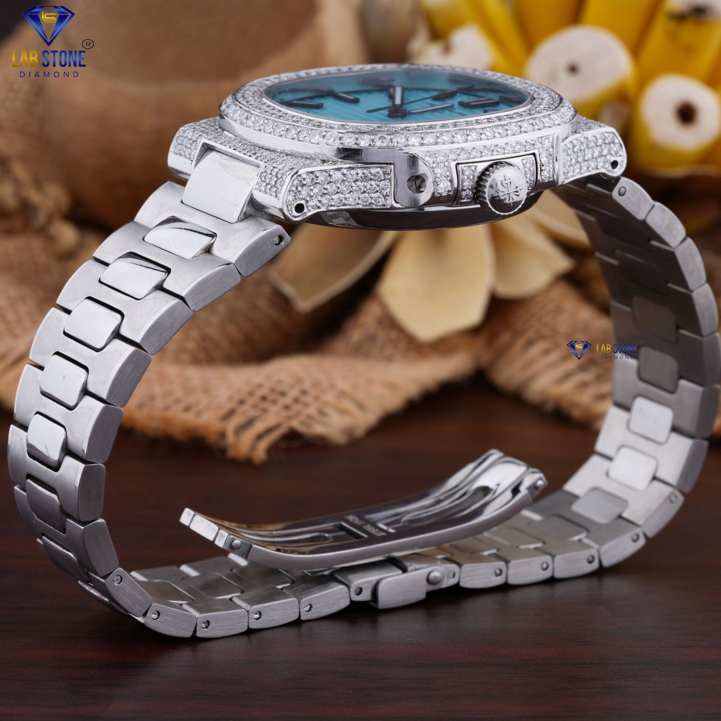 4.29 CT TDW Round Cut Moissanite Diamond women's Watch