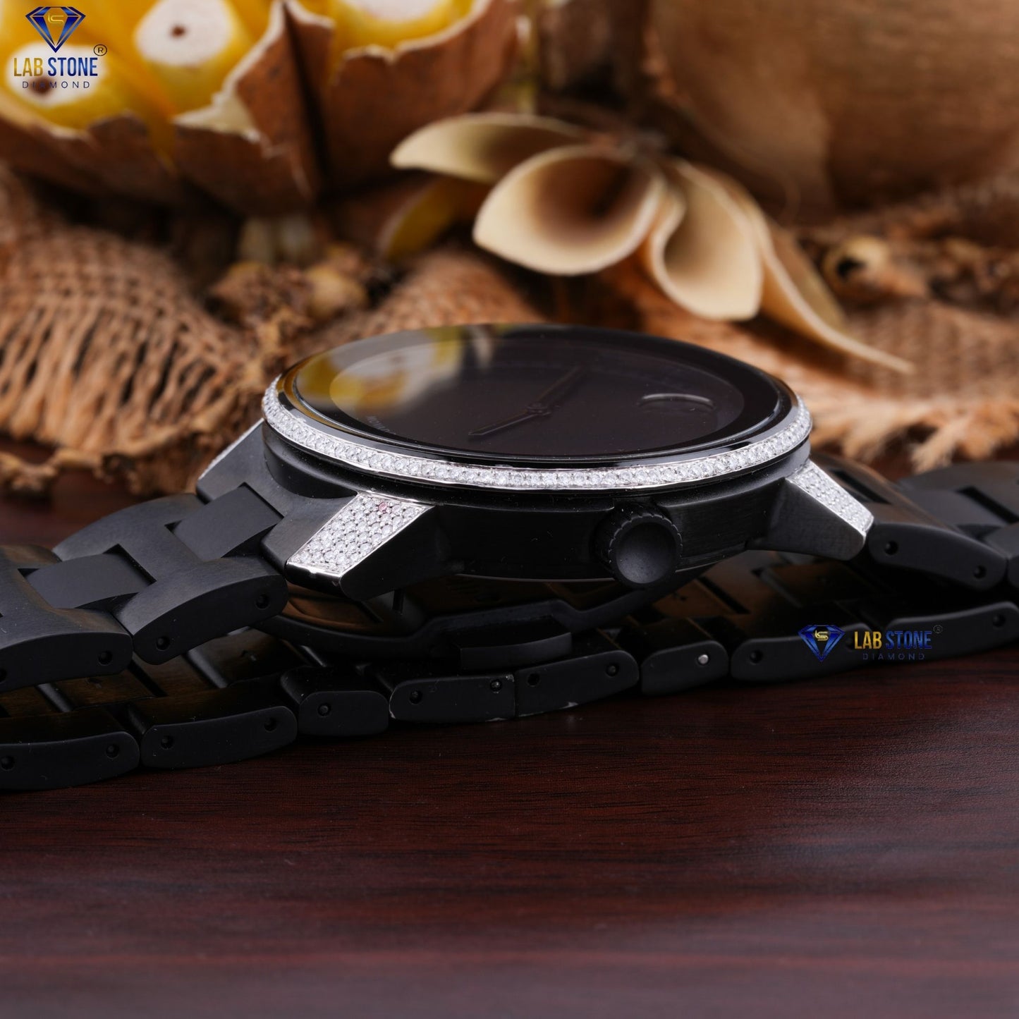 2.12 CT TDW Round Cut Moissanite DiamonD men's Watch