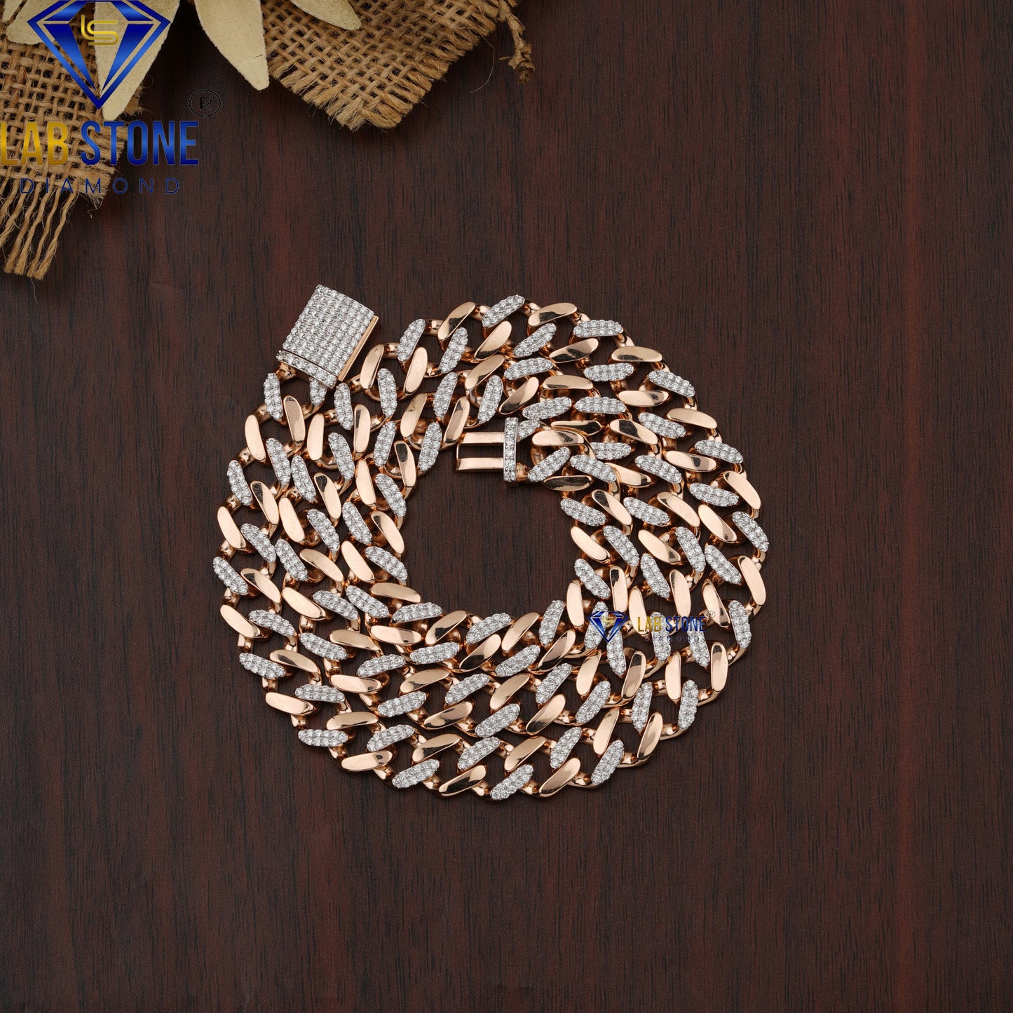 4.986 TDW Round Cut Diamond Men's Cuban Chain