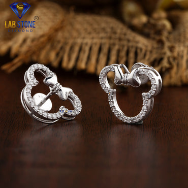 0.638 TDW Round Cut Diamond Stud Earring