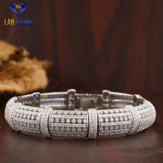 9.16 TDW Round Cut Diamond Bangle Bracelet