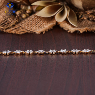 1.90 TDW Round Cut Diamond Slider Bracelet