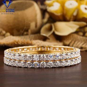 39.78 TDW Round Cut Diamond Bangle Bracelet