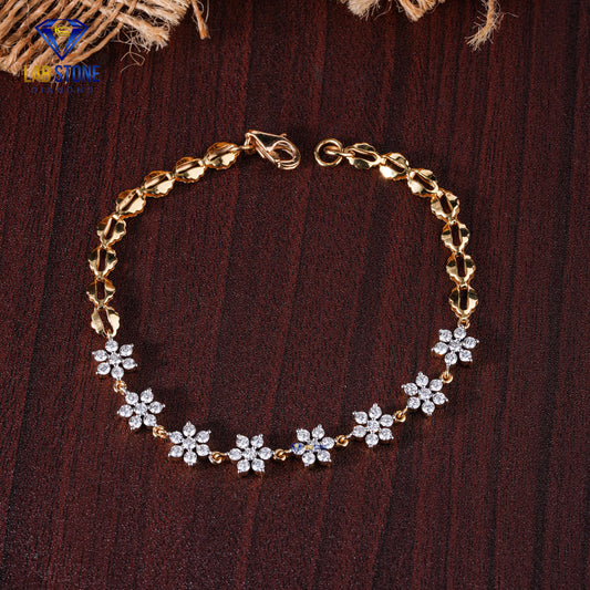 1.90 TDW Round Cut Diamond Slider Bracelet