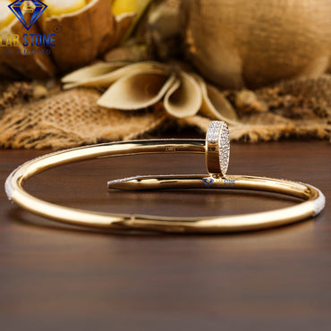 2.837 TDW Round Cut Diamond Bangle Bracelet