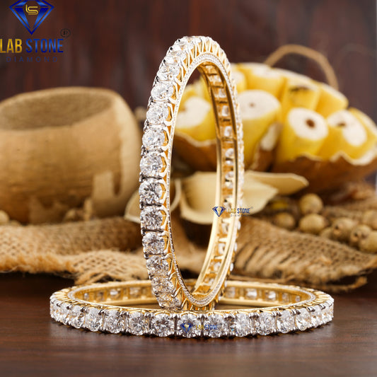 39.78 TDW Round Cut Diamond Bangle Bracelet