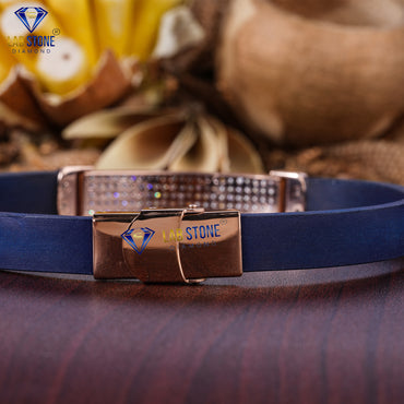 2.25 TDW Round Cut Diamond Men's Slider Bracelet