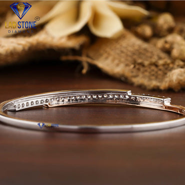 0.60 TDW Round Cut Diamond Bangle Bracelet