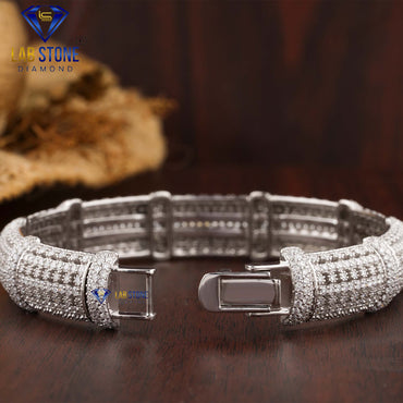 9.16 TDW Round Cut Diamond Bangle Bracelet