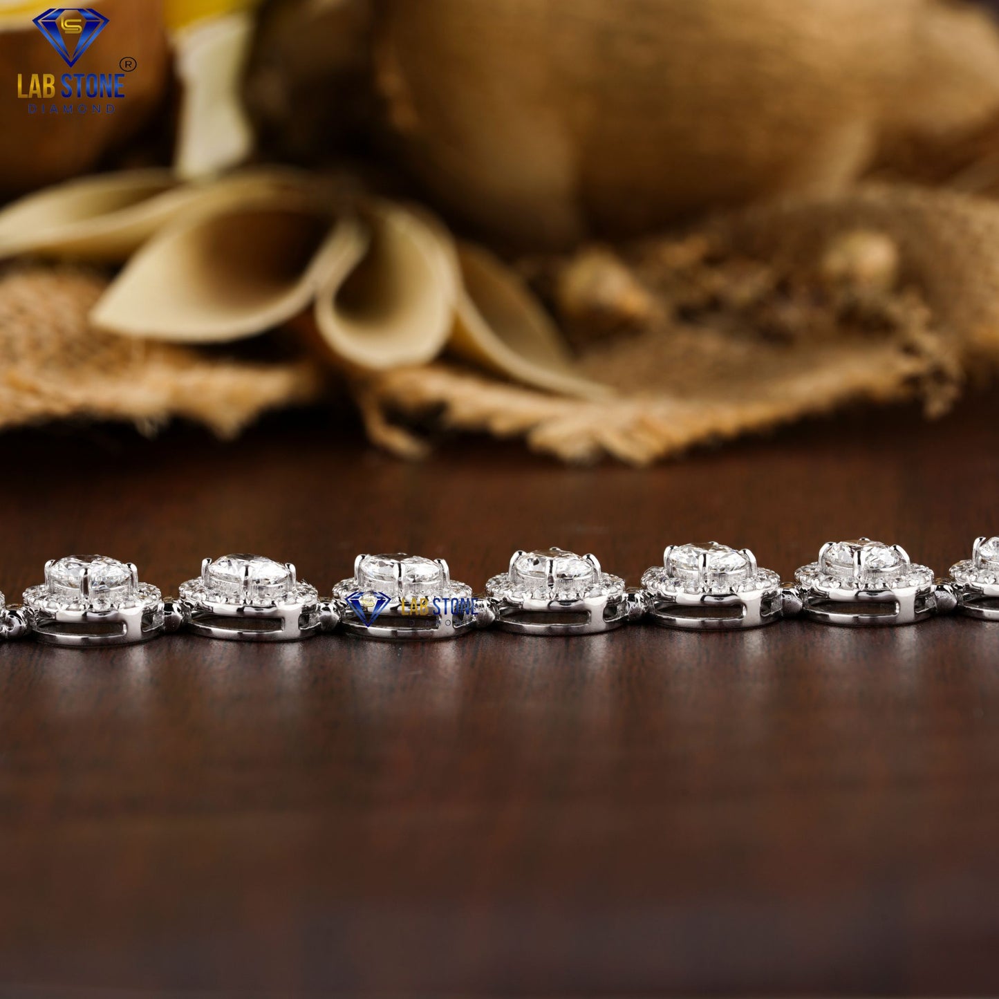 15.84 TDW Oval & Round Cut Diamond Custom Bracelet