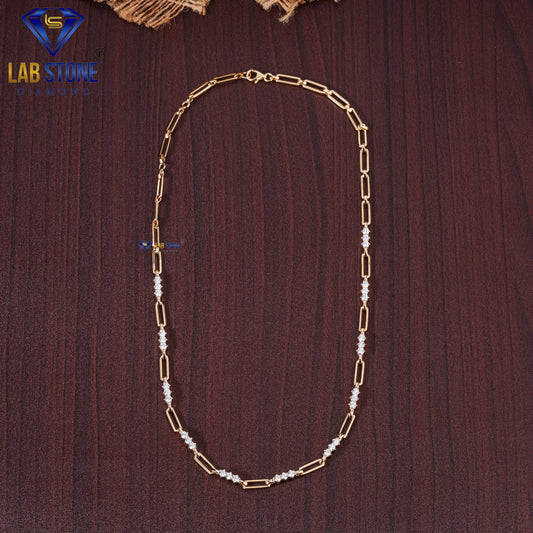 2.541 TDW Round Cut Diamond Women’s Charm Necklace