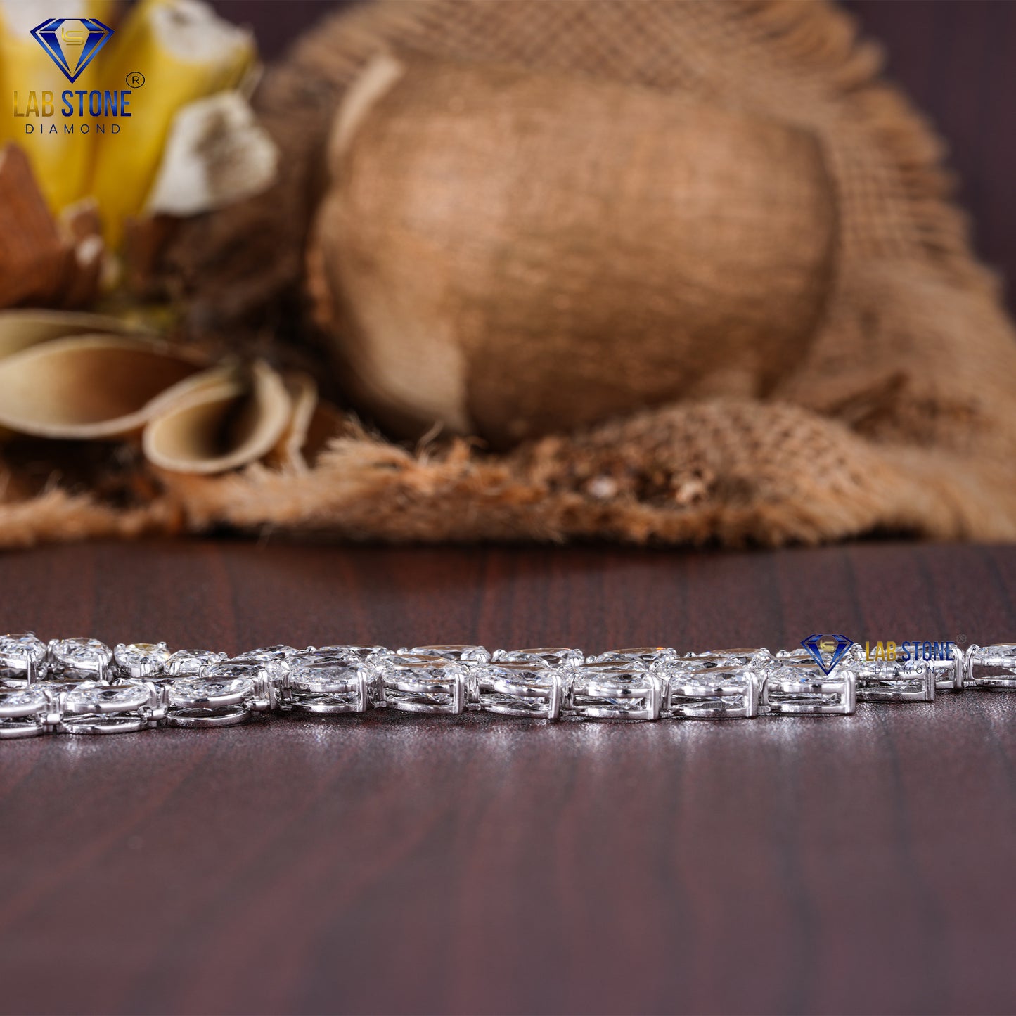 19.22 TDW Pear & Marquise Cut Diamond Women's Charm Necklace