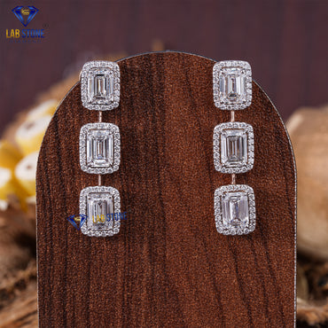 41.49 TDW Emerald & Round Diamond Women’s Charm Necklace