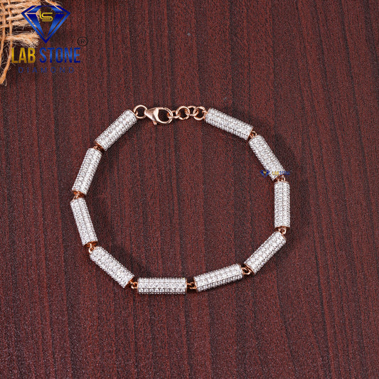 6.48 TDW Round Cut Diamond Slider Bracelet