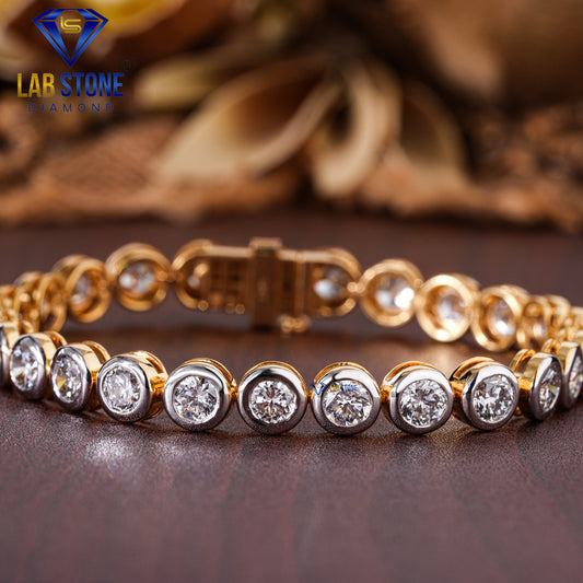 12.22 TDW Round Cut Diamond Tennis Bracelet