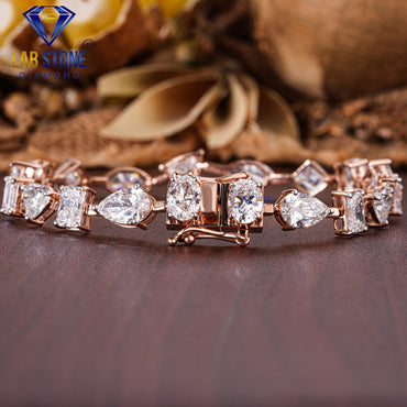 21.30 TDW Multi Shape Diamond Slider Bracelet