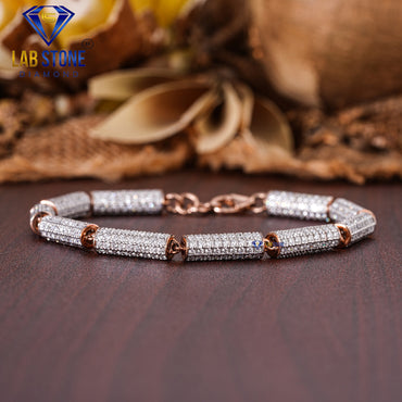 6.48 TDW Round Cut Diamond Slider Bracelet