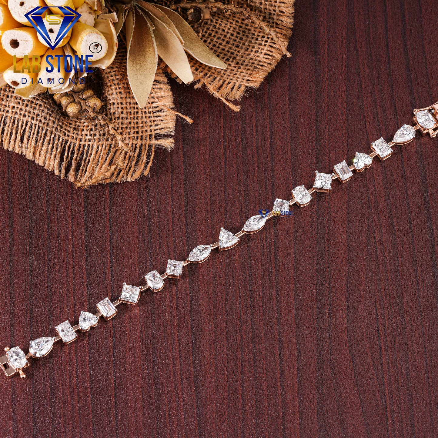 21.30 TDW Multi Shape Diamond Slider Bracelet