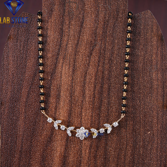 0.477 TDW Round Cut Diamond Custom Pendant with Chain