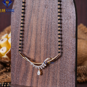 0.421 TDW Round Cut Diamond Custom Pendant with Chain