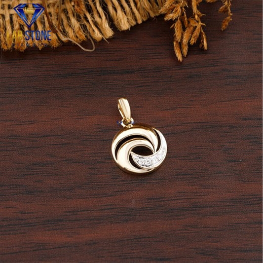 0.04 TDW Round Cut Diamond Custom Pendant