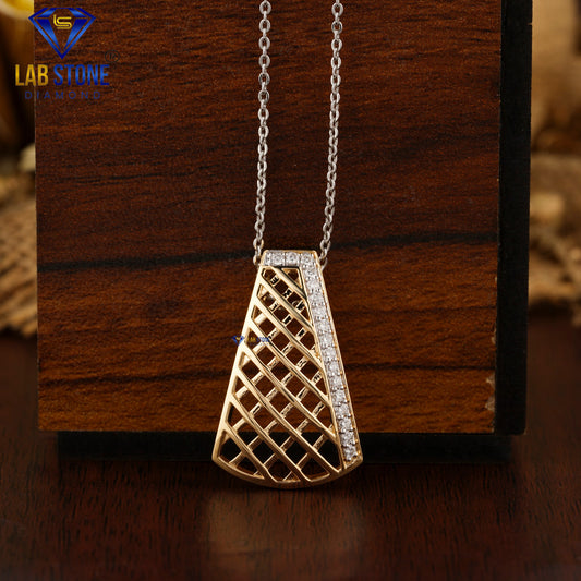 0.204 TDW Round Diamond Custom Pendant with Chain