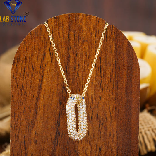 1.31 TDW Round Cut Diamond Pendant with Chain