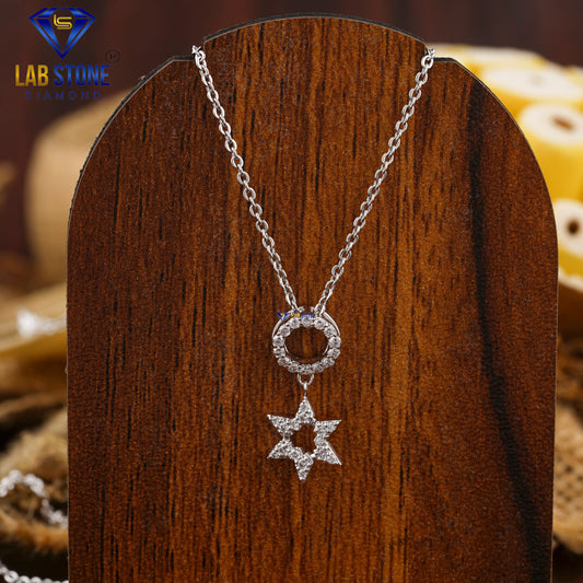 0.17 TDW Round Cut Diamond Custom Pendant with Chain