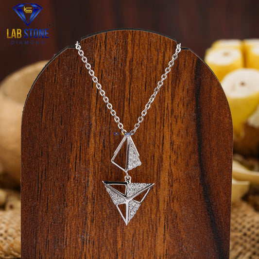 0.11 TDW Round Cut Diamond Custom Pendant with Chain