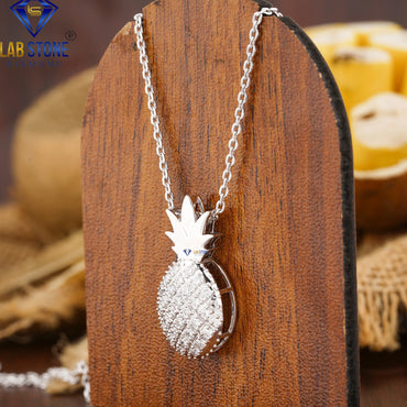 0.43 TDW Round Cut Diamond Pendant with Chain