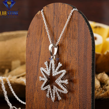 0.70 TDW Round Cut Diamond Pendant with Chain