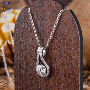 1.54 TDW Round Cut Diamond Custom Pendant with Chain