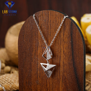 0.11 TDW Round Cut Diamond Custom Pendant with Chain