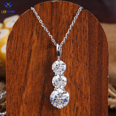 5.60 TDW Round Cut Diamond Custom Pendant with Chain