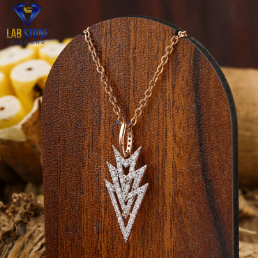 0.41 TDW Round Cut Diamond Custom Pendant with Chain