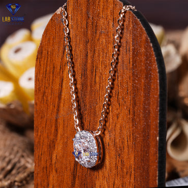 2.01 TDW Round & Cushion Cut Diamond Custom Pendant with Chain