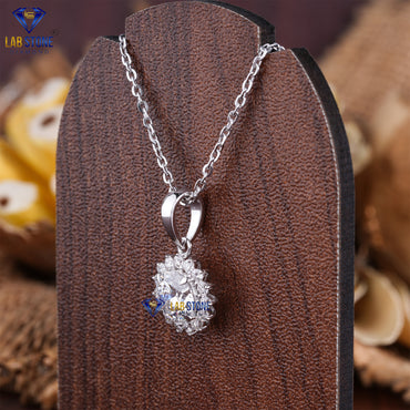 1.77 TDW Round Cut Diamond Custom Pendant with Chain