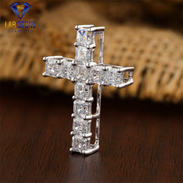 1.46 TDW Round Cut Diamond Cross Pendant