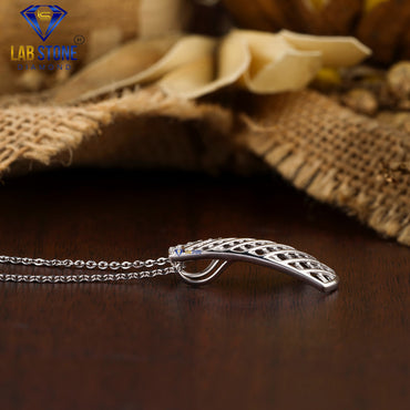 0.204 TDW Round Cut Diamond Custom Pendant With Chain