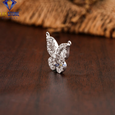 0.769 TDW Round & Baguette Cut Diamond Custom Pendant