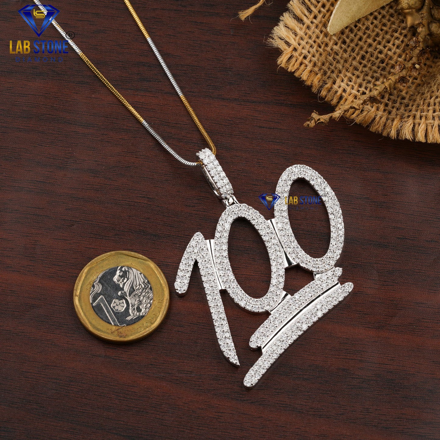 4.60 TDW Round Cut Diamond Custom Pendant with Chain