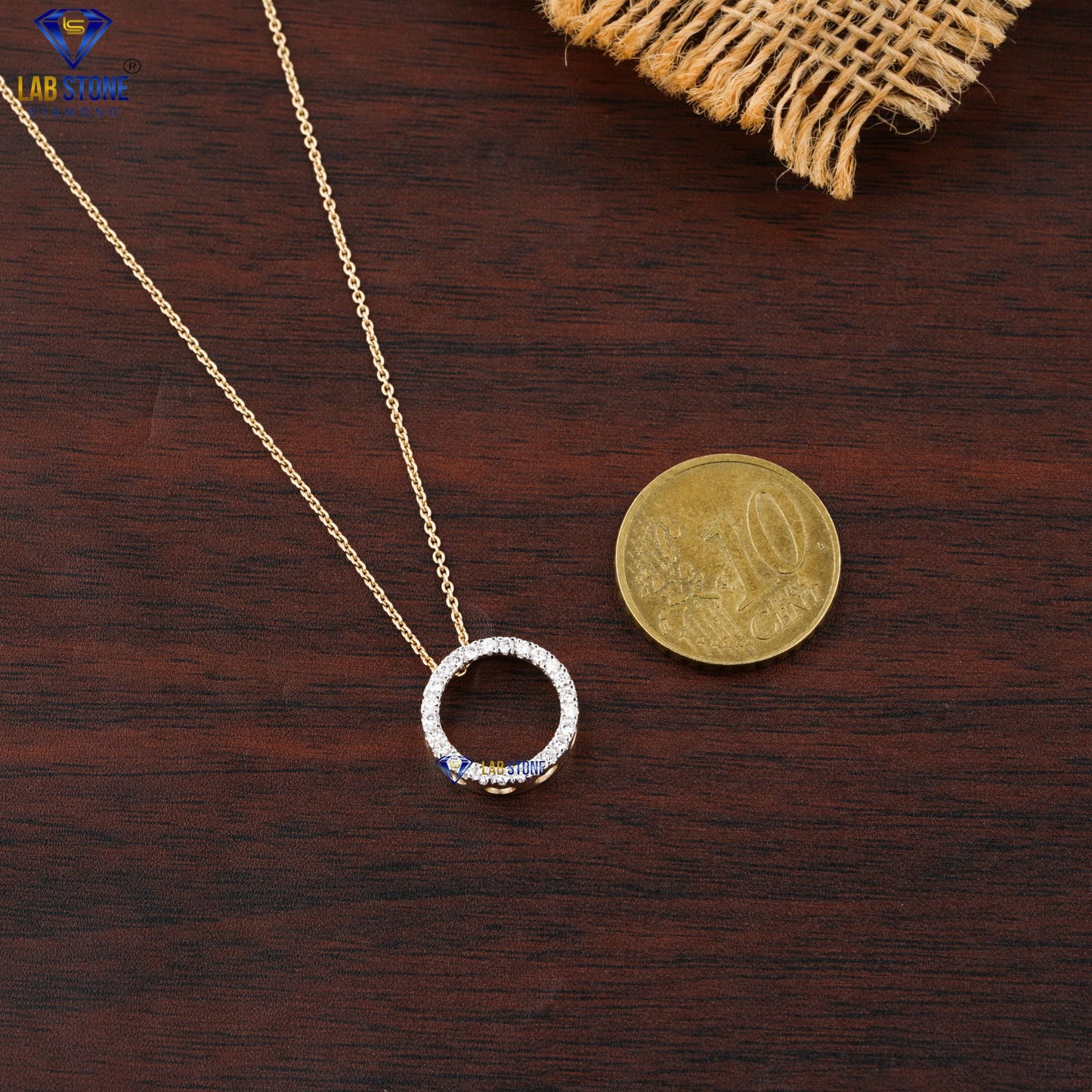 0.23 TDW Round Cut Diamond Custom Pendant with Chain