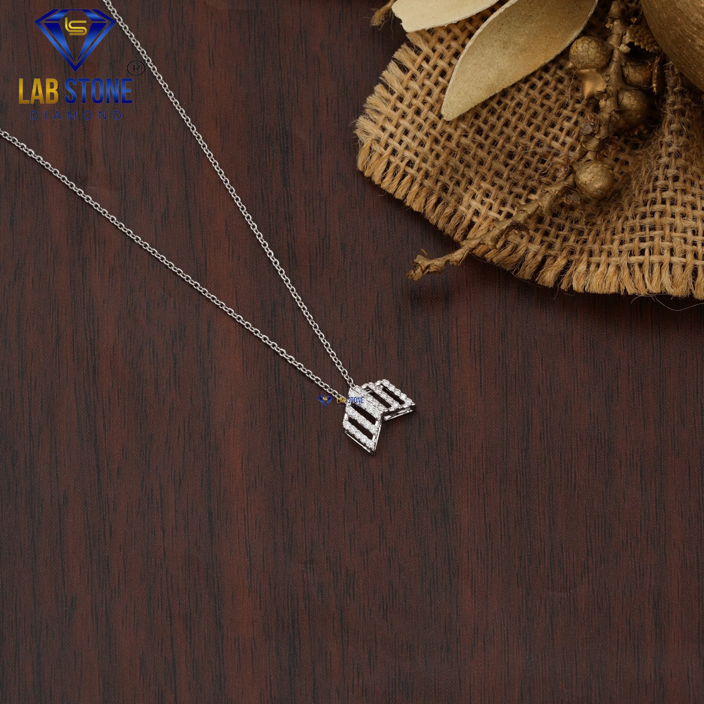0.15 TDW Round Cut Diamond Custom Pendant with Chain