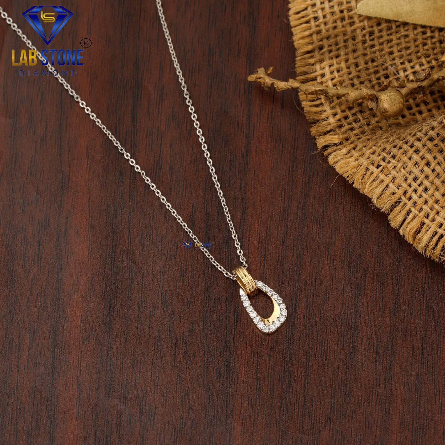 0.153 TDW Round Cut Diamond Custom Pendant with Chain