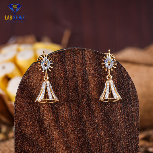 0.38 TDW Round Cut Diamond Drop & Dangle Earring