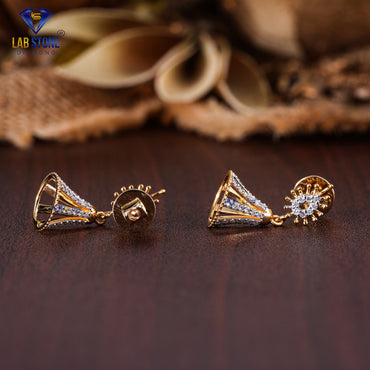 0.38 TDW Round Cut Diamond Drop & Dangle Earring