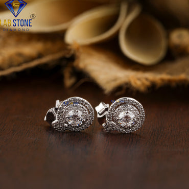 0.47 TDW Round Cut Diamond Stud Earring